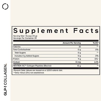 Codeage GLP-1 Hydrolized Collagen Powder 10.58 oz