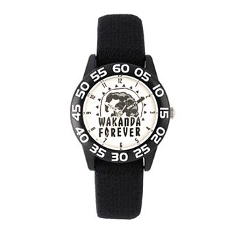 Marvel Black Panther Boys' Time Teacher Watch & Reversible Nylon Strap