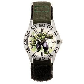 Marvel Hulk Boys' Time Teacher Watch Camo Nylon Strap