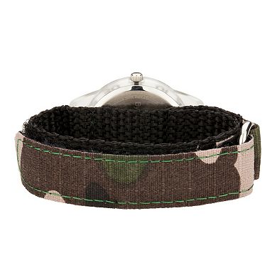 Marvel Hulk Boys' Time Teacher Watch Camo Nylon Strap