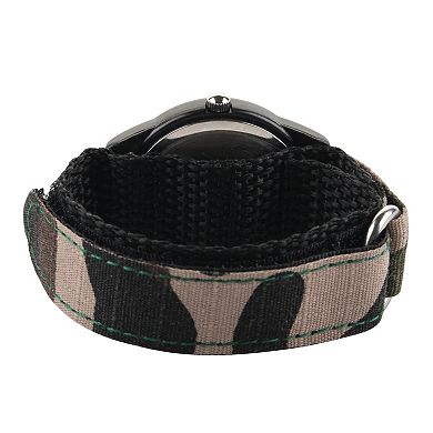 Red Balloon Boys' Camo Hook and Loop Nylon Strap Time Teacher Watch