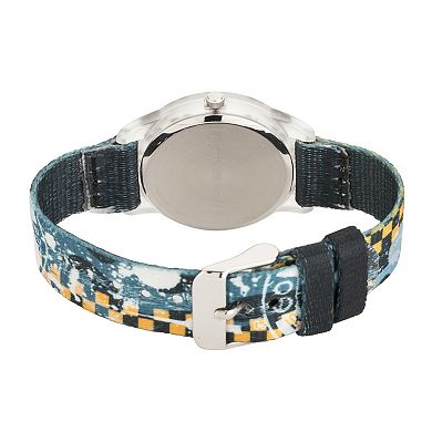 Red Balloon Boys' Time Teacher Watch & Dark Blue Printed Fabric Strap