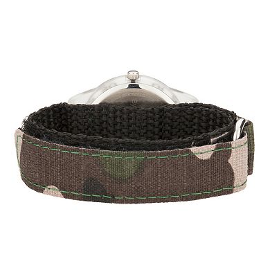 Red Balloon Boys' Camo Hook and Loop Nylon Strap Time Teacher Watch