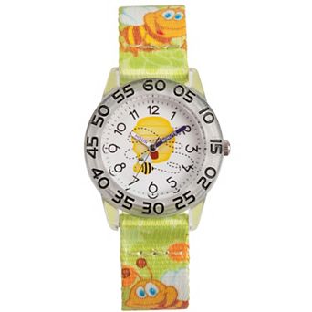 Red Balloon Boys' Time Teacher Watch & Green Fabric Strap