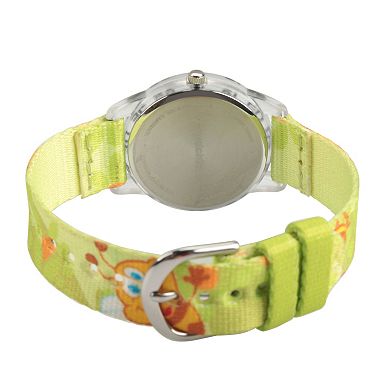 Red Balloon Boys' Time Teacher Watch & Green Fabric Strap