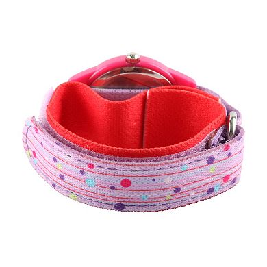 Red Balloon Girls' Time Teacher Watch & Hook and Loop Nylon Strap