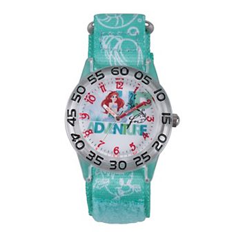 Disney's Ariel Girls' Time Teacher Watch & Stretch Nylon Strap