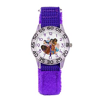 Disney's Little Mermaid Kids' Time Teacher Analog Watch & Hook and Loop Strap