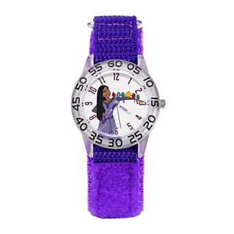 Disney's Wish Asha Kids' Time Teacher Analog Watch & Nylon Strap