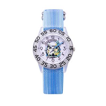Disney's Star Wars Stormtrooper Boys' Time Teacher Analog Watch & Nylon Strap
