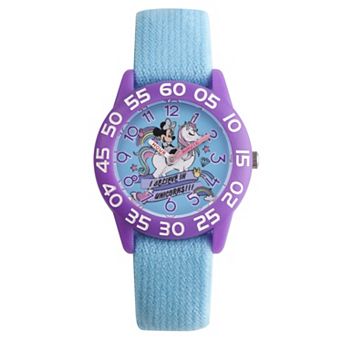 Disney's Minnie Mouse Girls' Time Teacher Watch & Reversible Nylon Strap