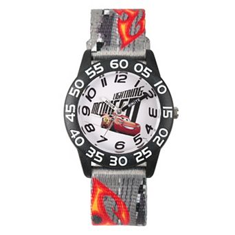 Disney / Pixar’s Cars Lightning McQueen Boys' Time Teacher Watch & Fabric Strap