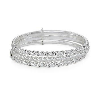 Nine West Silver Tone Bangle Bracelet