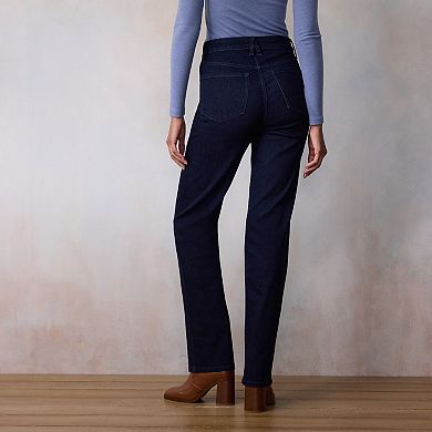 Women's LC Lauren Conrad Super High Rise True Straight Jeans