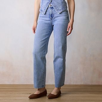 Women's LC Lauren Conrad Super High Rise True Straight Jeans