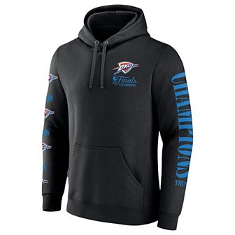 Men's Fanatics Oklahoma City Thunder 2025 Finals Champs Playoff Open Shot Multi Hit Hoodie