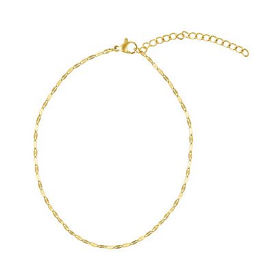 Adornia 14k Gold Plated Herringbone Valentina & Mariner Chain 2-pc. Anklet Set