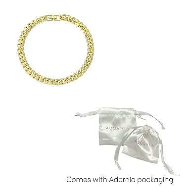 Adornia 14k Gold Plated 8mm Chunky Curb Chain Anklet