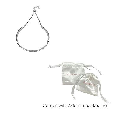 Adornia Stainless Steel Curved Bar Slider Bracelet