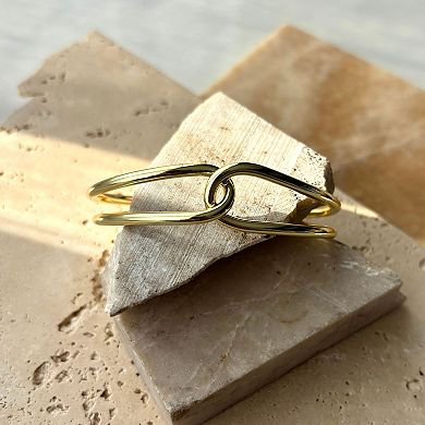 Adornia 14k Gold Plated Overlapping Cuff