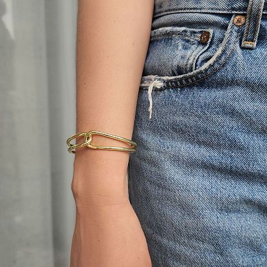 Adornia 14k Gold Plated Overlapping Cuff