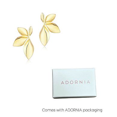Adornia Gold Tone Statement Flower Stud Earrings