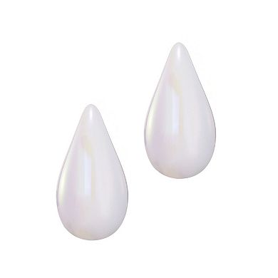 Adornia Simulated Pearl Teardrop Sculptural Stud Earrings