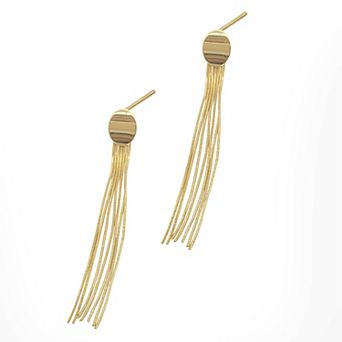 Adornia Gold Tone Oval Chain Drop Earrings