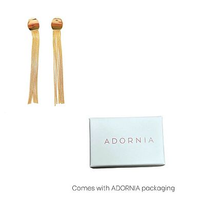 Adornia Gold Tone Oval Chain Drop Earrings