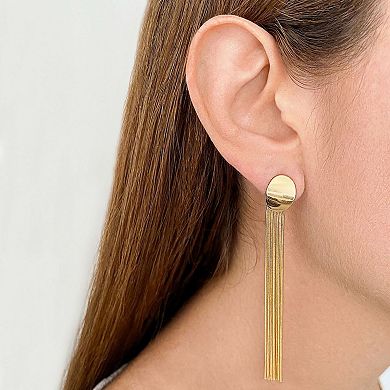 Adornia Gold Tone Oval Chain Drop Earrings