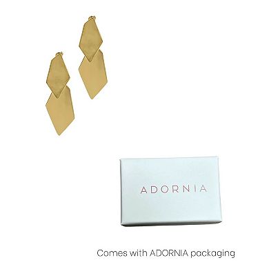 Adornia 14k Gold Plated Double Drop Earrings