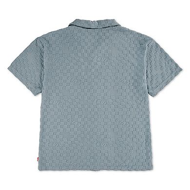 Boys 8-20 Levi's® Knit Checkered Camp Short Sleeve Collared Polo Top