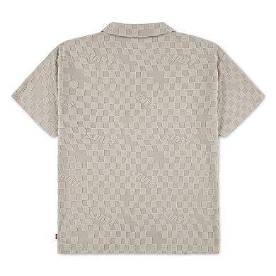 Boys 8-20 Levi's® Knit Checkered Camp Short Sleeve Collared Polo Top