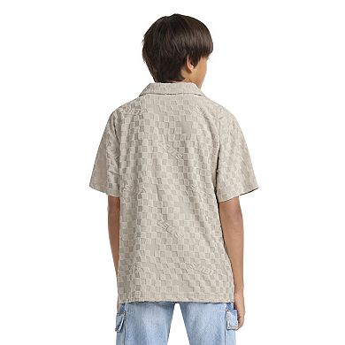 Boys 8-20 Levi's® Knit Checkered Camp Short Sleeve Collared Polo Top