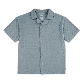 Boys 8-20 Levi's® Knit Checkered Camp Short Sleeve Collared Polo Top