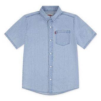 Boys 8-20 Levi's® Short Sleeve Woven Button Front Collared Top