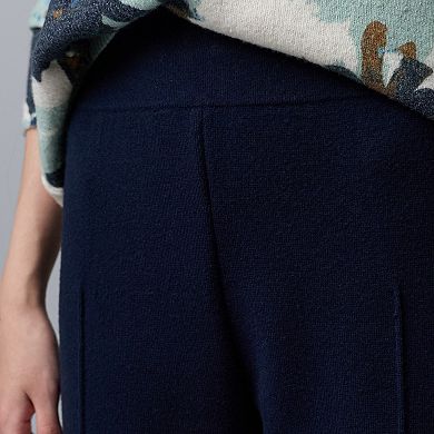 Petite Simply Vera Vera Wang Sweater Kick Flare Pants