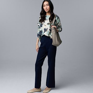 Petite Simply Vera Vera Wang Sweater Kick Flare Pants