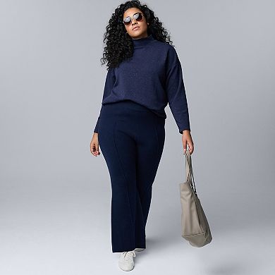 Plus Size Simply Vera Vera Wang Sweater Kick Flare Pants