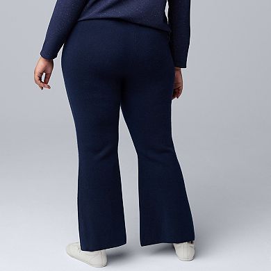 Plus Size Simply Vera Vera Wang Sweater Kick Flare Pants