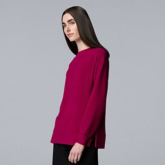 Women's Simply Vera Vera Wang Cozy Side Slit Tunic