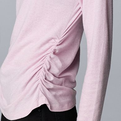 Women's Simply Vera Vera Wang Ruched Mockneck Tee