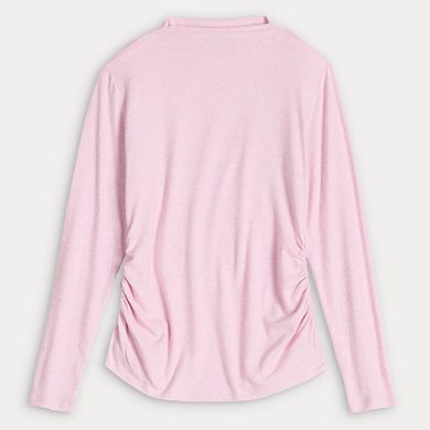 Women's Simply Vera Vera Wang Ruched Mockneck Tee