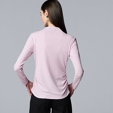 Women's Simply Vera Vera Wang Ruched Mockneck Tee