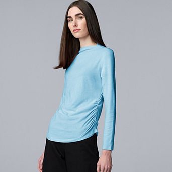 Women's Simply Vera Vera Wang Ruched Mockneck Tee