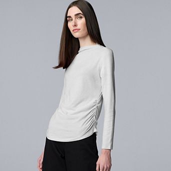 Women's Simply Vera Vera Wang Ruched Mockneck Tee