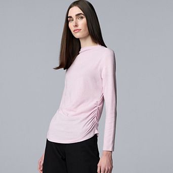 Women's Simply Vera Vera Wang Ruched Mockneck Tee