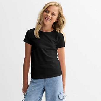 Girl's 6-20 SO® Short Sleeve Core Tee in Regular & Plus Size
