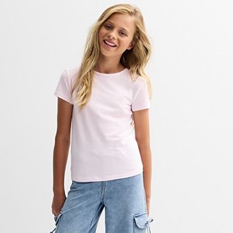 Girl's 6-20 SO® Short Sleeve Core Tee in Regular & Plus Size