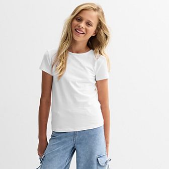 Girl's 6-20 SO® Short Sleeve Core Tee in Regular & Plus Size